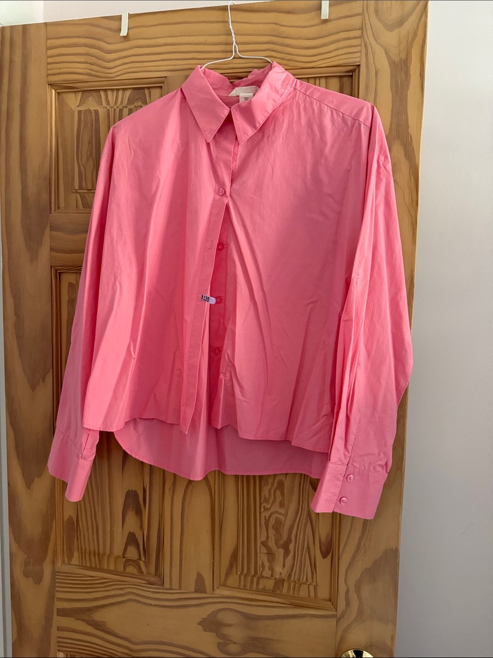 H&M Coral Pink Button-Up Shirt